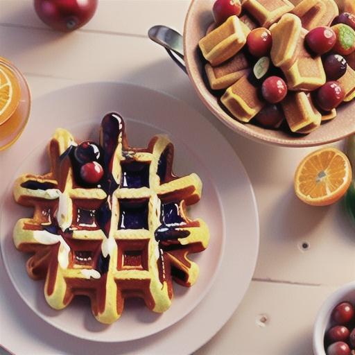 Orange-Walnut Waffles