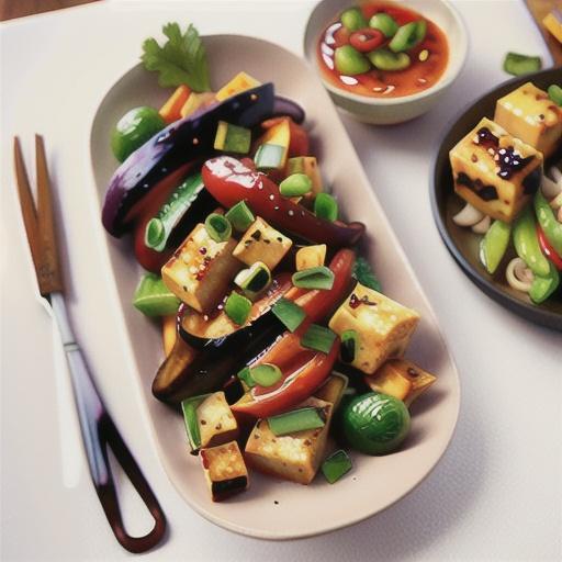 Teriyaki tofu and vegetable stir-fry