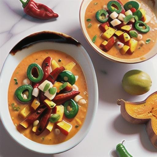 Sweet potato soup with chilli sambal recipe