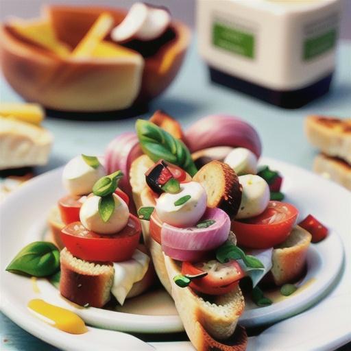 Garlic Crostini with Fresh Mozzarella