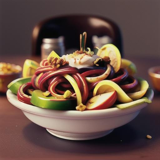 Spiralized Apple 'Spaghetti' with Cinnamon Dressing