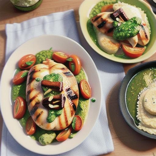 Grilled Pesto-Marinated Chicken