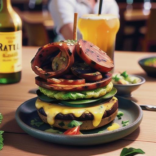 Lamb and chorizo burger