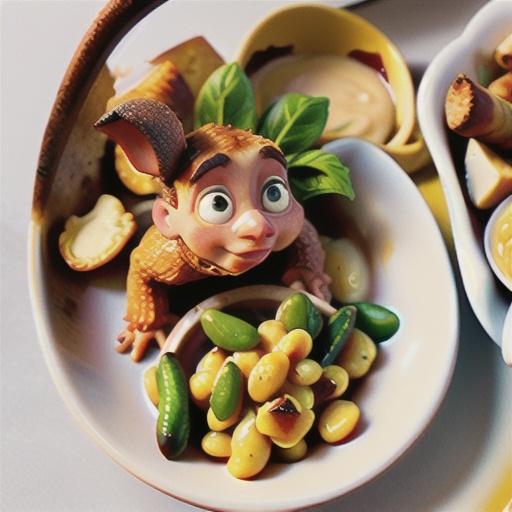 Mustard pork with crackling and butter-bean smash