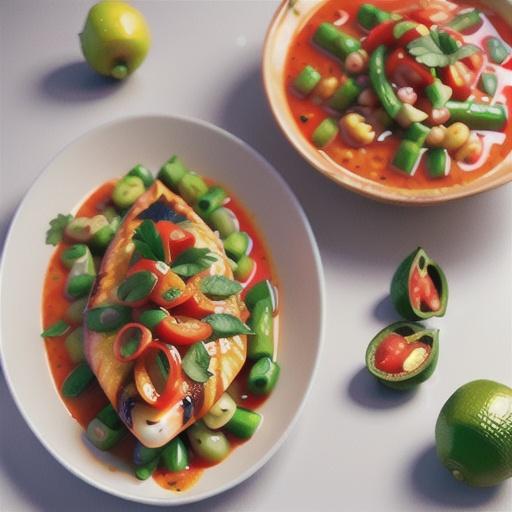 Spicy Mexican fish with tomato lime sauce