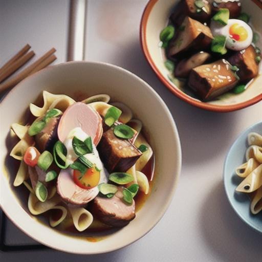 Marion's red braised lamb with egg noodles