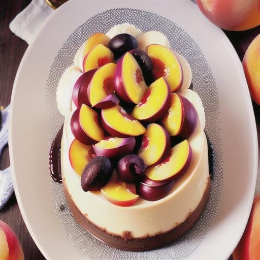 White peach & amaretto cheesecake