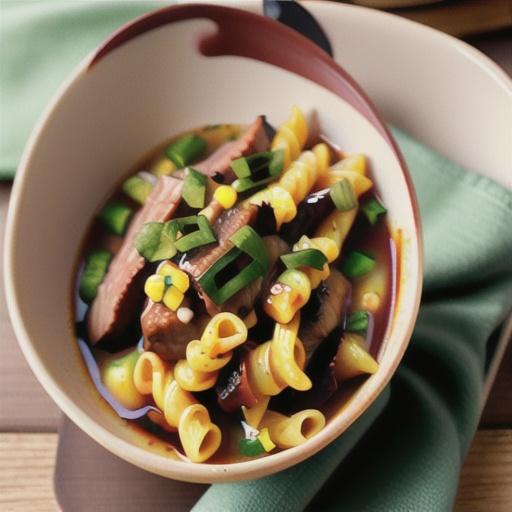 Barbecued Beef and Bow-Tie Dinner