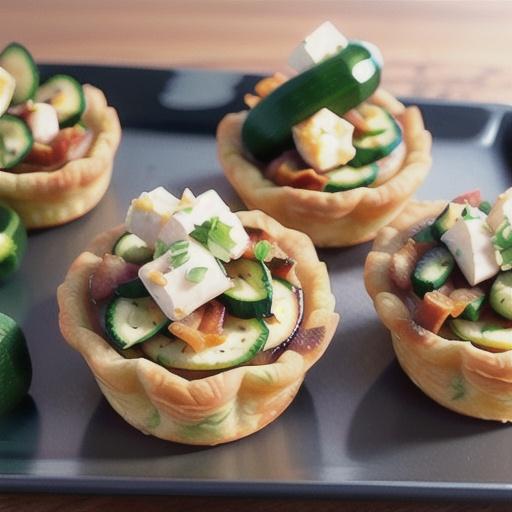 Zucchini and feta tarts