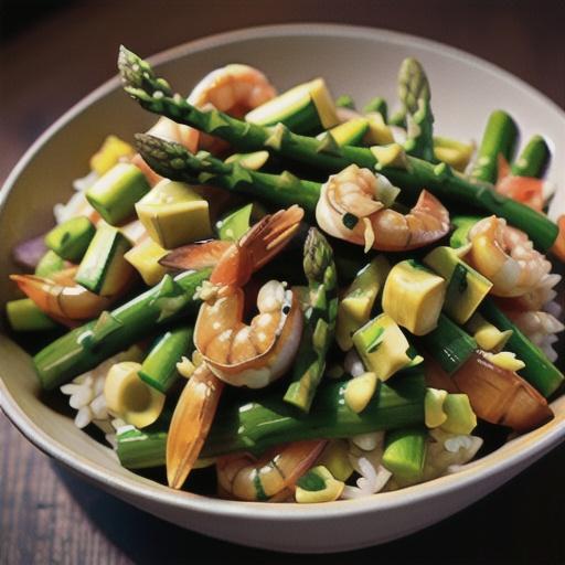 Shrimp and Asparagus Stir Fry