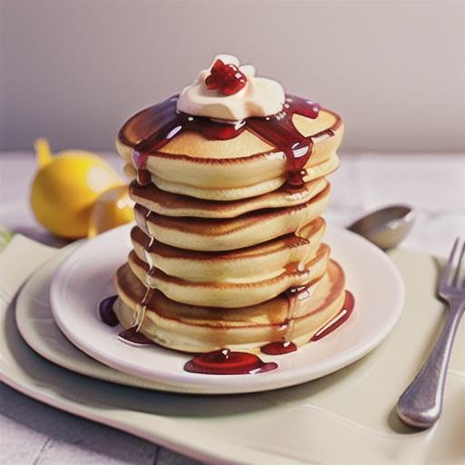 Lemon buttermilk pancakes