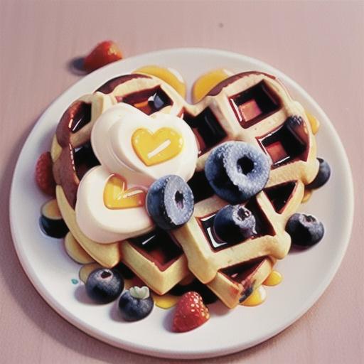 Loveheart waffles