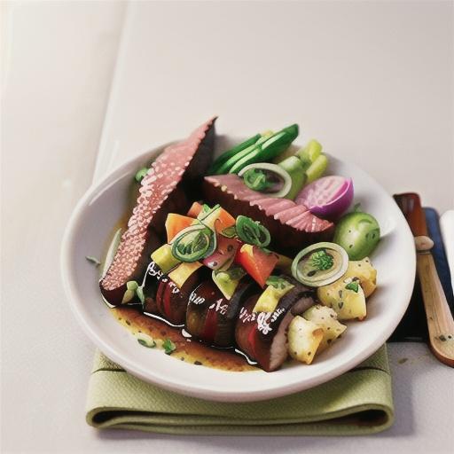 Beef involtini with smashed potatoes