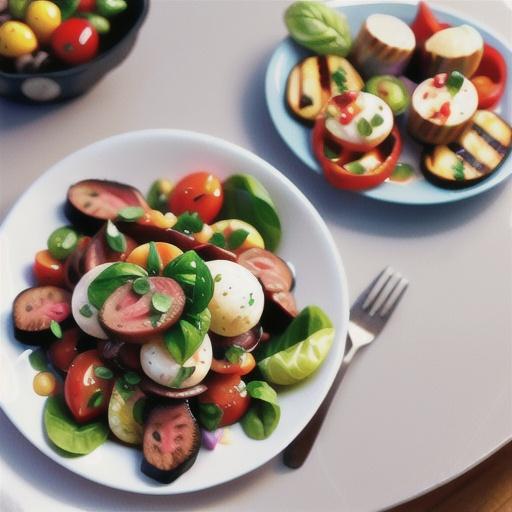 Caprese Salad with Grilled Flank Steak