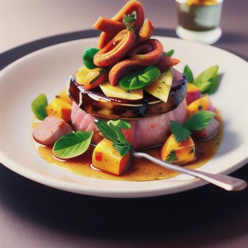 Pork fillet with orange & quince glaze