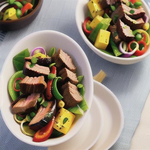 Quick Thai beef salad cups
