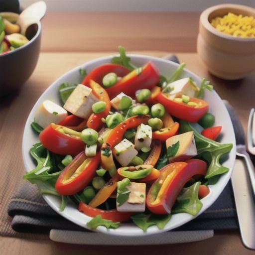 Red Pepper, Onion and Feta Salad