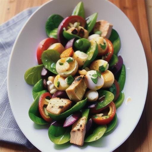 Warm chicken and bocconcini salad