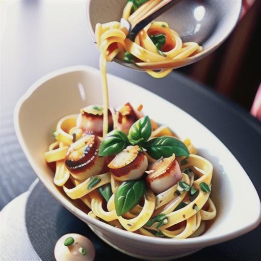 Bay Scallop Pasta with Tomatoes