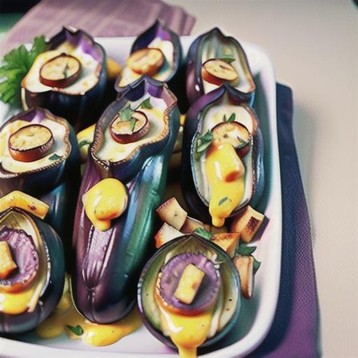 Baked moussaka eggplants