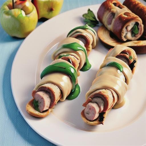 Pork and apple rolls
