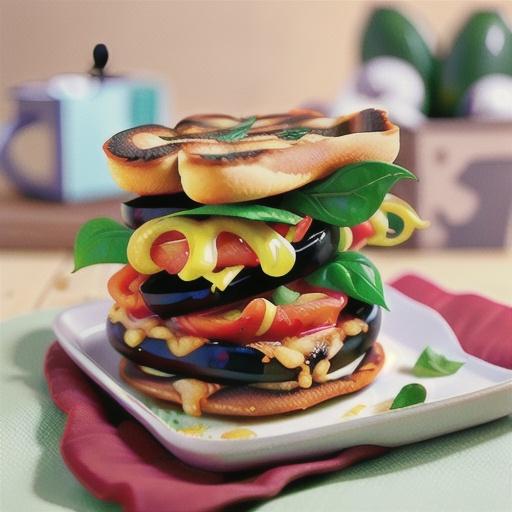 Grilled Eggplant Pizza Sandwiches