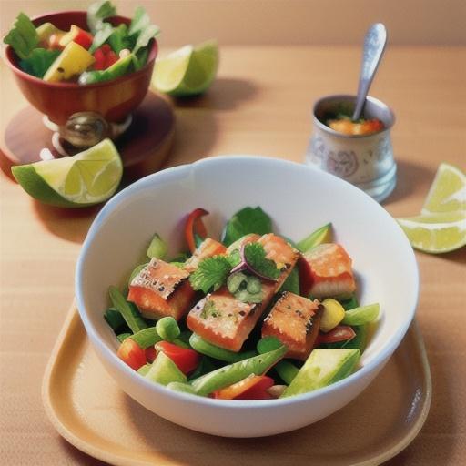 Crispy Thai salmon salad