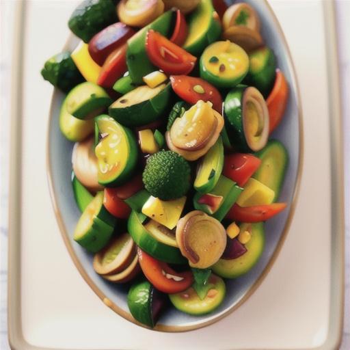 Crunchy vegetable stir-fry with oyster sauce