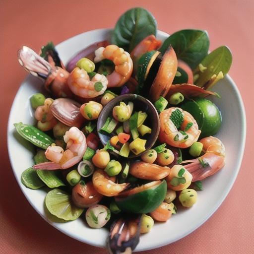 Chickpea and prawn fattoush