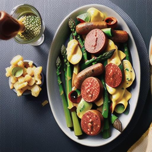 Sausage, Asparagus, and Mustard Strozzapreti