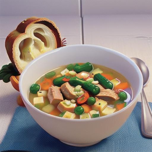 Hearty chicken soup