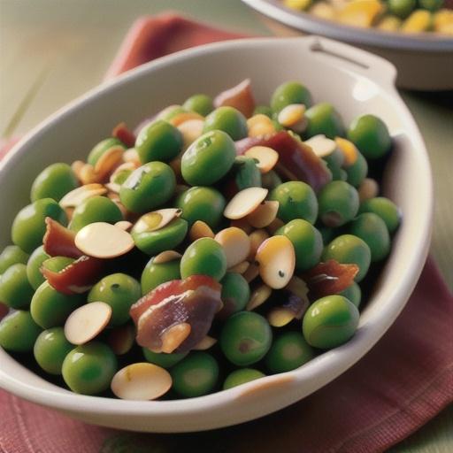 Peas with Bacon and Almonds