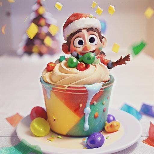 Confetti puddings with toffee shards