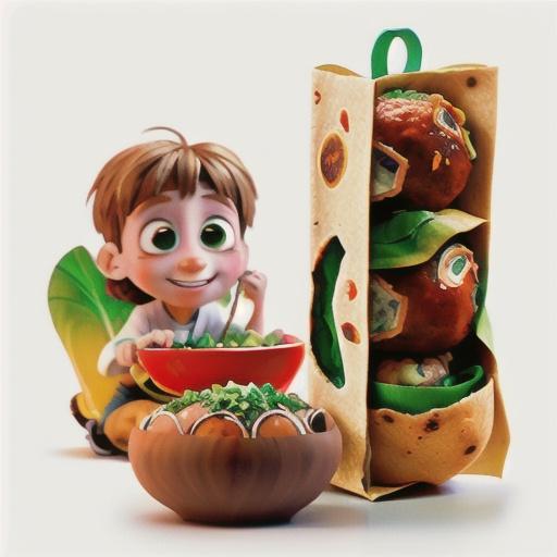 Meatball & tabouli wrap