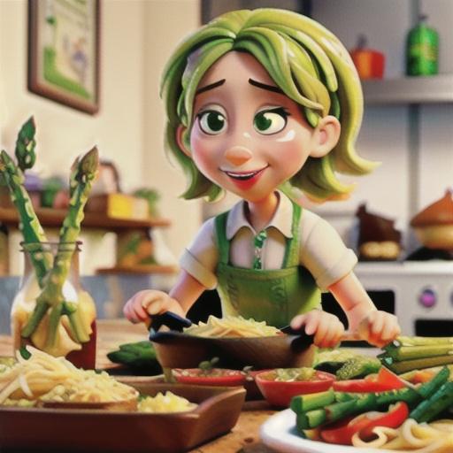 Asparagus-Dijon Chicken Fettuccine