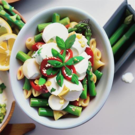 Asparagus, snow pea and lemon risoni