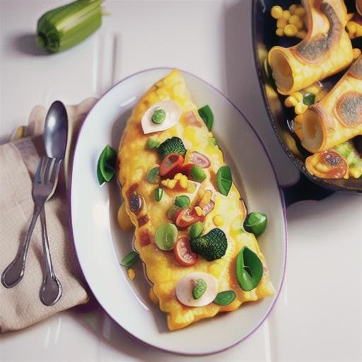 Cheesy corn omelette recipe