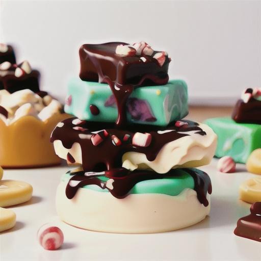 Chocolate Swirled Peppermint Fudge