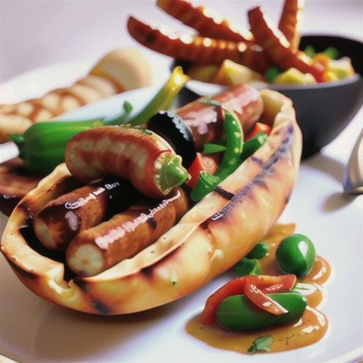 Grilled Italian Sausages with Peperonata