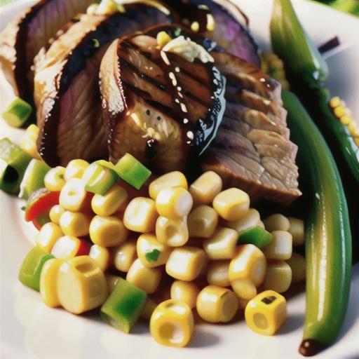 Cajun-style beef with corn mash