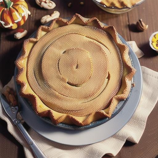 Pumpkin pie with hazelnut crust