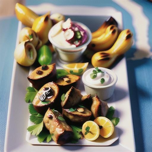 Lamb kofta with roast garlic and lemon yoghurt