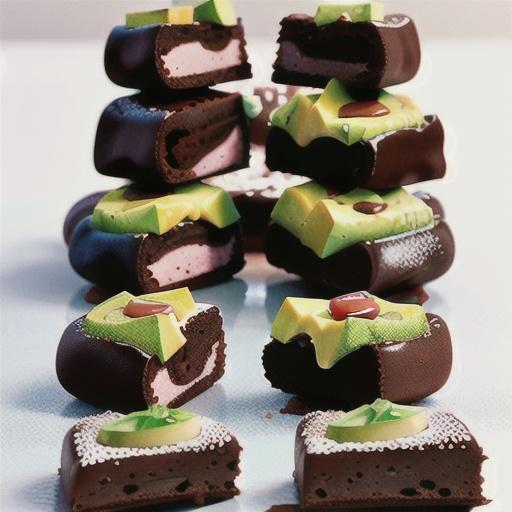 Fudgy avocado brownies