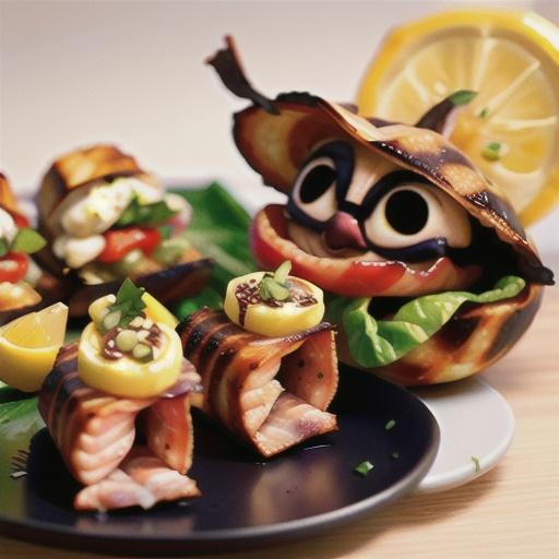 Grilled Bacon-Wrapped Salmon Bites with Lemon Garlic Mayo