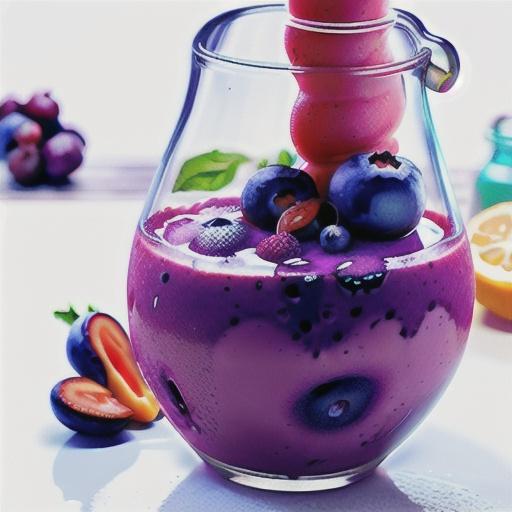 Frozen blueberry smoothie