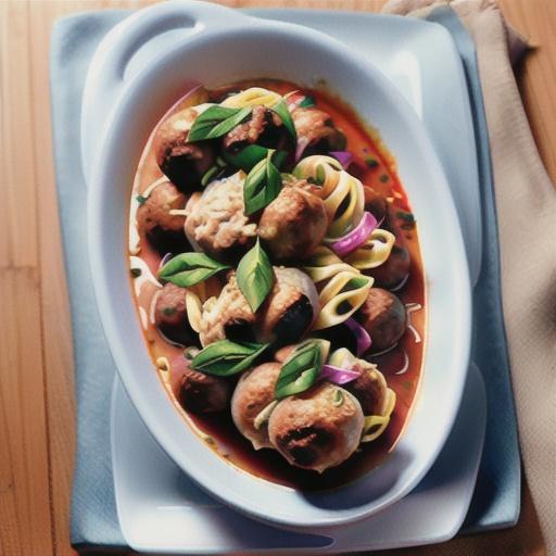 Colin Fassnidge's pork meatballs in tomato sauce with pasta recipe