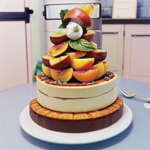 Poached peach and mascarpone fridge cake recipe