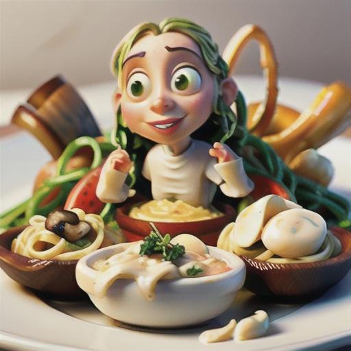 Shrimp and Mushroom Linguini with Creamy Cheese Herb Sauce