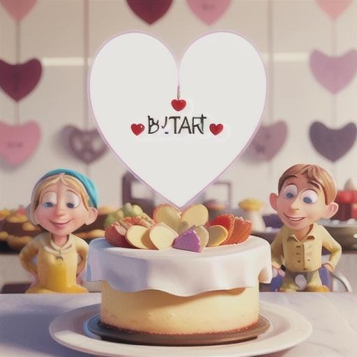 Heart-shaped butter cake