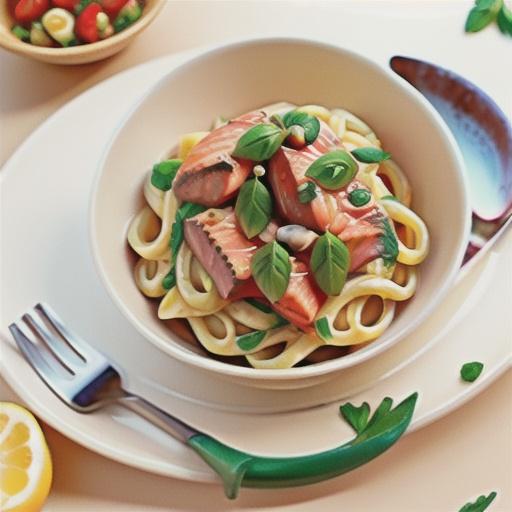 Creamy salmon pasta